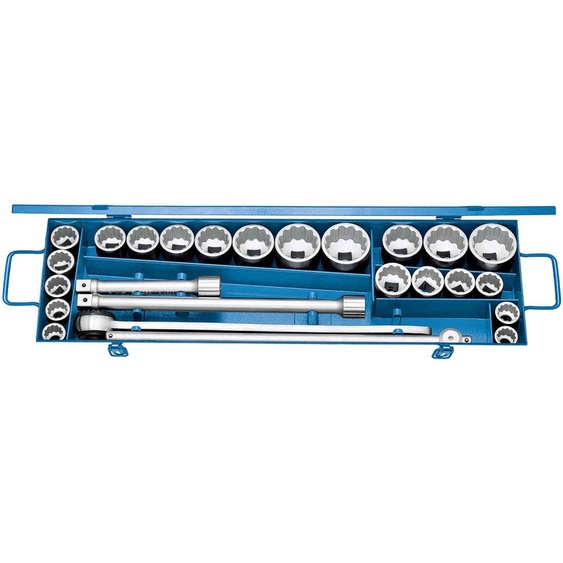 Jeu de clés à douille Gedore 3/4 25 pces profil UD mm+pouce D 32 EMAU-2