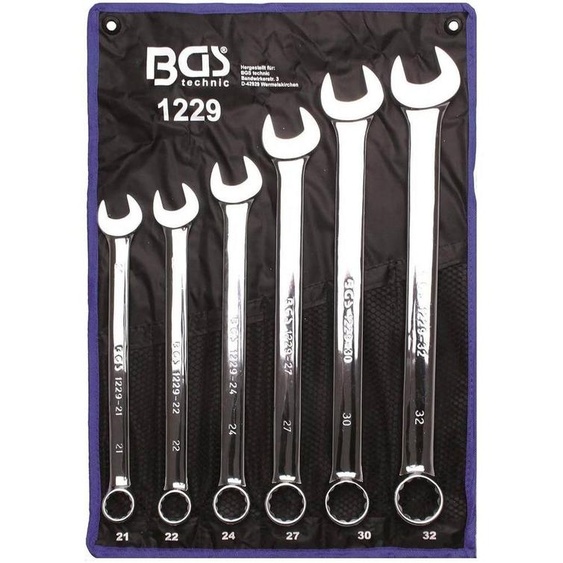 Jeu de Clés Mixtes Extra Longues 21-32 mm - 6 pcs - Acier Résistant et Précision Professionnelle - D-Work