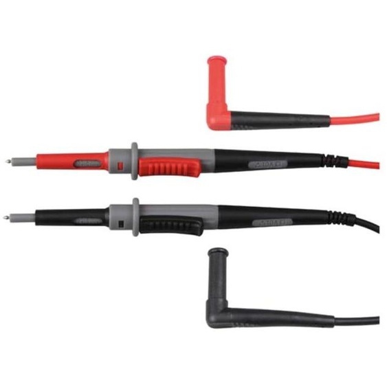 Jeu de cordons de test en silicone, Cat Iv - 10 A - 2 Mm/4 Mm - Longueur 100 Cm