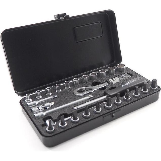 Jeu de douilles M, 6 pans, 28 pièces, 6,3 mm (1/4) : 1/8-1/2 A