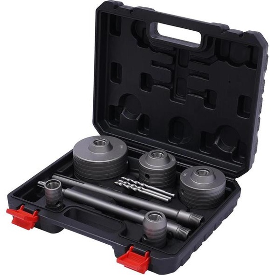 Jeu de forets à béton, 9 pièces, acier à haute teneur en carbone, argent