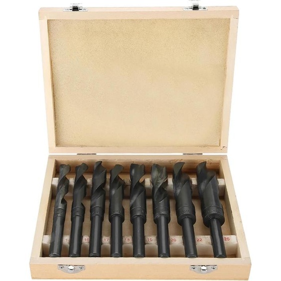 Jeu de forets, acier au carbone à grande vitesse, 8 pièces, comme indiqué