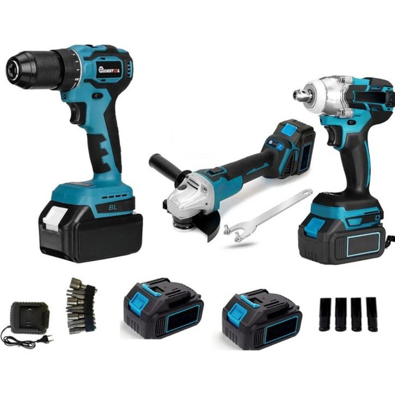 Jeu de forets/embouts de vissage 3 en 1 Visseuse à chocs Meuleuse sans fil