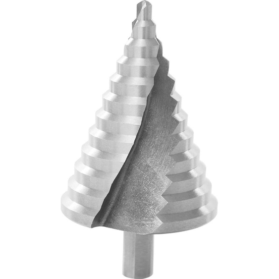 Jeu de forets étagés - HSS 12 en 1 - Revêtement titane - Queue triangulaire - Pour le bois, le plastique et le métal - Argent