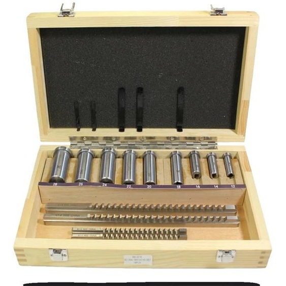 Jeu de fraises à rainurer, 18 pièces, acier rapide, tailles : 4 mm à 8 mm, longueur de coupe : 19/64 à 25/64 pouces, largeur de clé : 4,01 à 8,01 mm