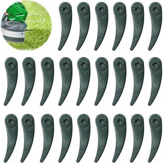 Jeu de lames de rechange pour tondeuse à gazon, 24 pièces, vert, lithium-ion, 18 V