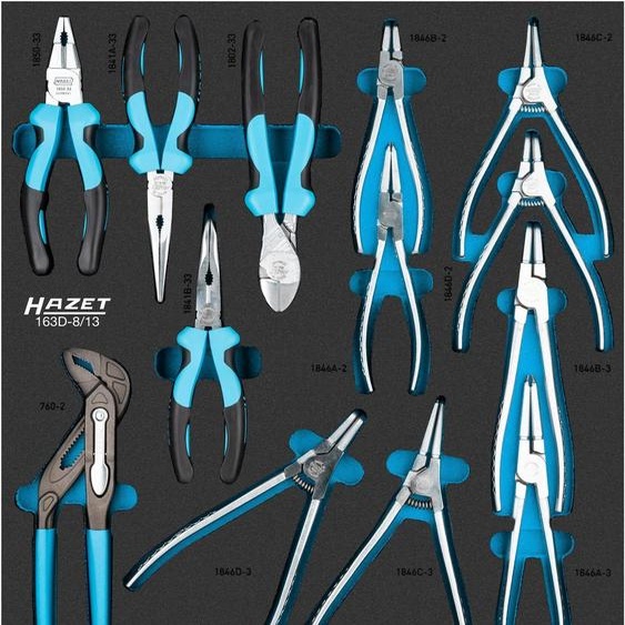 Jeu de pinces 163D-8/13, 13 pièces