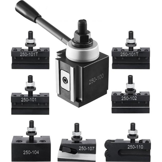 Jeu de porte-outils en acier à changement rapide 8 pièces - porte-outils 152,4 à 305 mm - pour