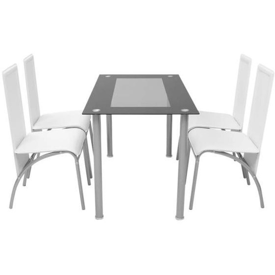 Jeu de salle à manger 5 pcs Blanc Mothinessto LY1501