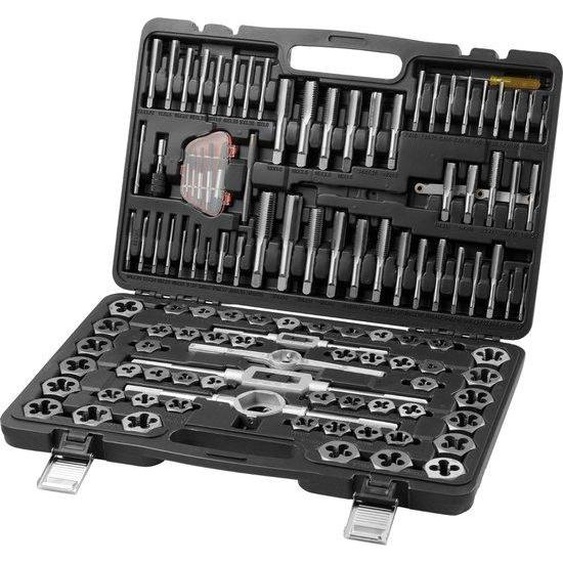 Jeu de tarauds et de matrices standard métriques en acier - Jeu doutils de filetage indispensable