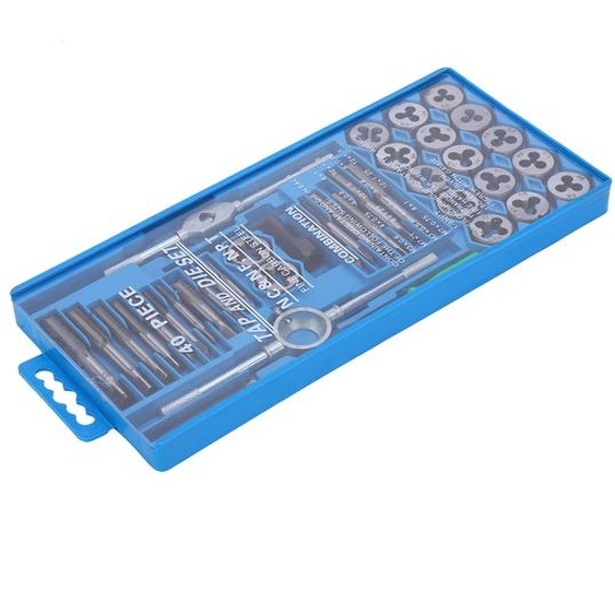 Jeu de tarauds et matrices,Jeu de tarauds et matrices métriques,Jeu de tarauds et matrices en acier au carbone,Outil de filetage,Outil à main,Fournitures de quincaillerie