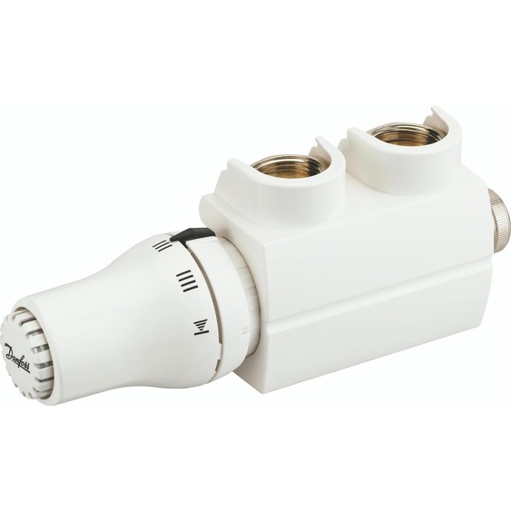 Jeu de vannes Danfoss VHS RAL 9016 Radiateur R 1/2, angle, 1 pièce.