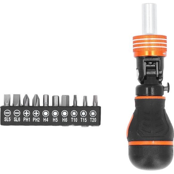 Jeu dembouts pour tournevis à cliquet 10 en 1 Combinaison MultiBit Angle réglable Outil multifonctionnel pour lentretien domestique