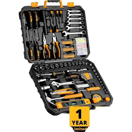 Jeu doutils, multifonctionnel, caisse à outils incluse, DKMT208