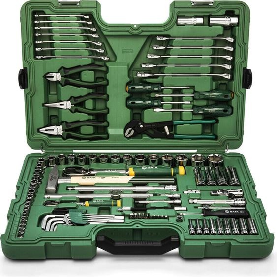 Jeu doutils SATA 1/4, 1/2, métrique, 104 pièces (jeu de 104 outils de mécanicien)