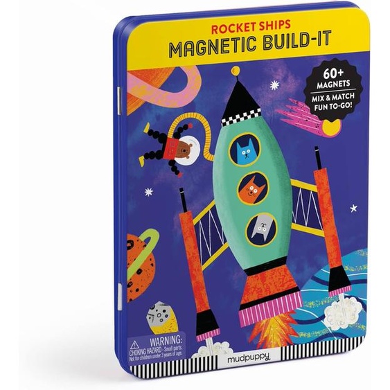 Jeu Magnétique Vaisseaux Spatiaux Multicolor