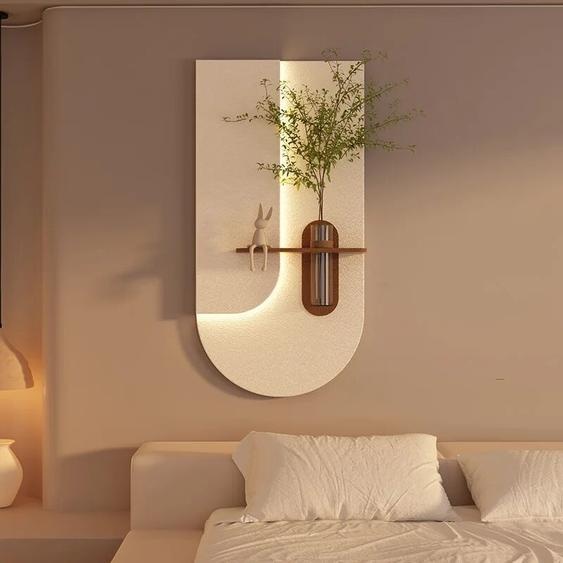 JIAYOOR Décoration dentrée mur LED lampe plante pour couloir couloir moderne grès suspendu peinture salon créatif Mural lumière