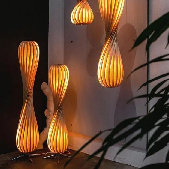 JIAYOOR Lampadaire de salon Style bois chambre tête de lit décoration lampe de Table atmosphérique lampe dart nordique et de créativité japonaise