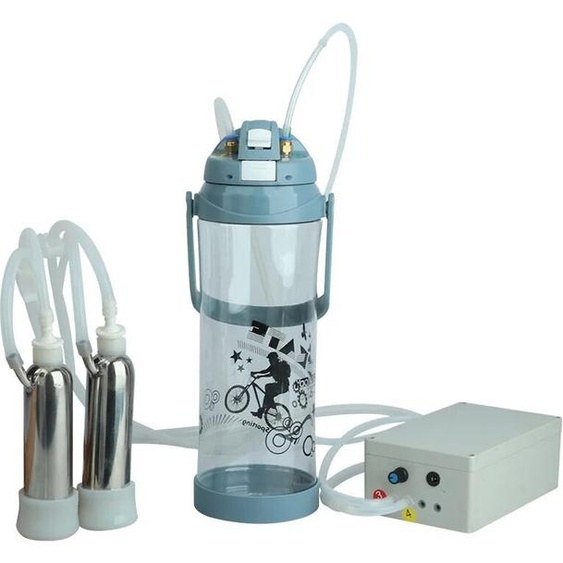JIECARE Machine à traire électrique 3L portable en plastique à double tête avec pompe à vide pour moutons, vaches, chèvres – Outil dalimentation agricole