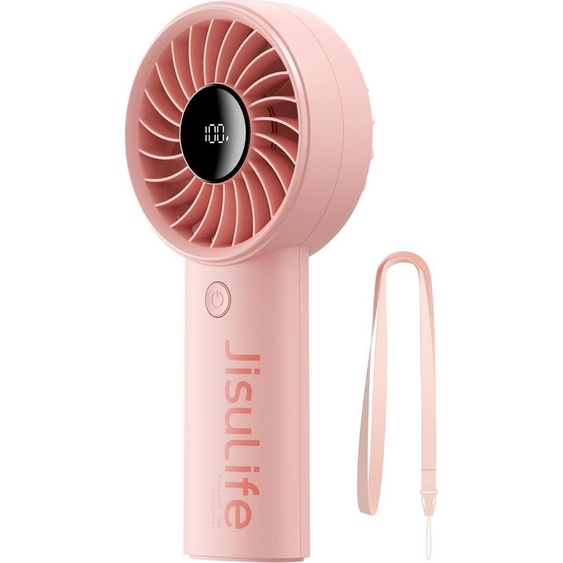 Jisulife Hand Fan Life4 5000 mAh Portable USB Fan - Pink