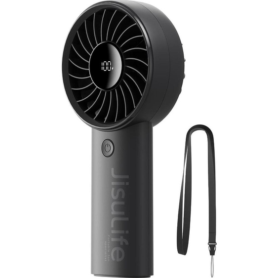 Jisulife Ventilateur manuel Life4 3600mAh Ventilateur portable USB - Noir
