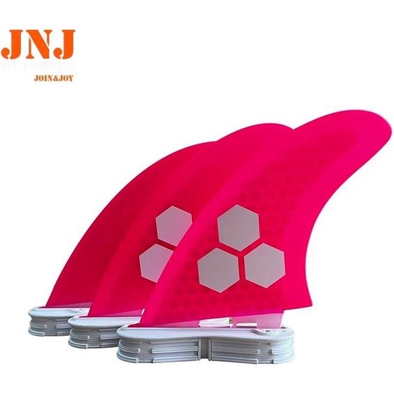 JNJ FCS II ailerons de planche de surf rose Mf moyen G5 grand propulseur G7 en fibre de verre et nid dabeille
