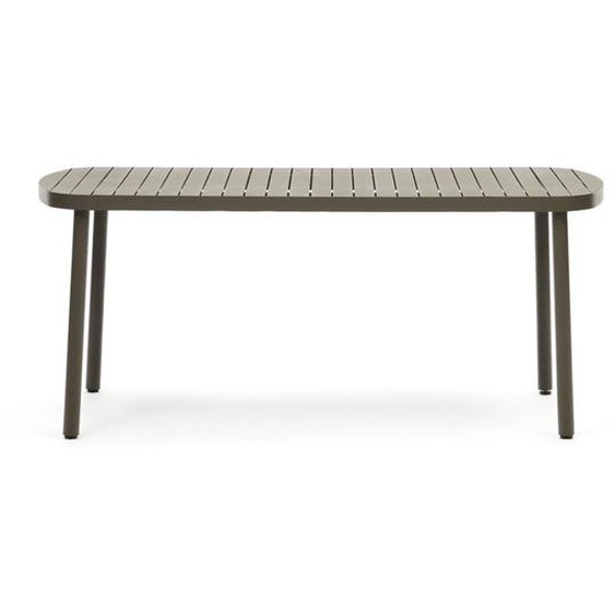 Joncols - Table à manger de jardin aux bords arrondis en aluminium 180x90cm - Couleur - Vert