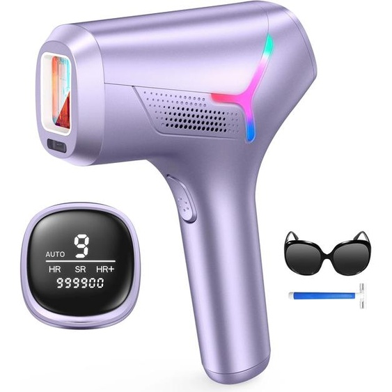 JOOYEE Épilation Laser avec 9 niveaux dénergie pour femmes, épilateur Permanent 999,900 + Flash rapide, dispositif dépilation IPL indolore