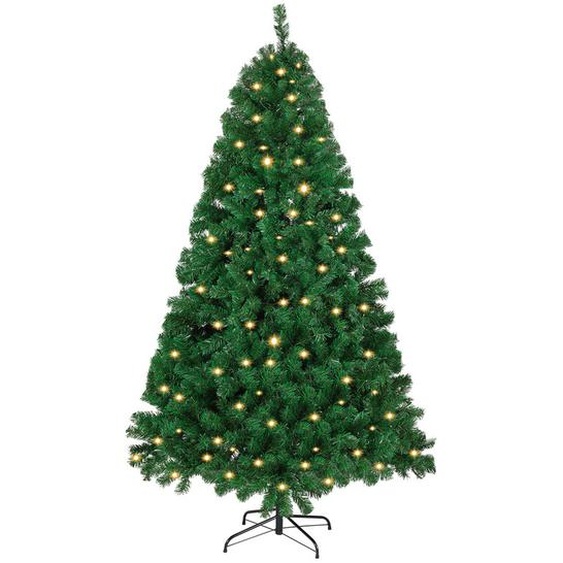 Jopassy Sapin de Noël artificiel 210cm Sapin artificiel avec éclairage LED Sapin pour décoration de Noël