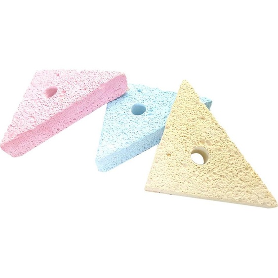 Jouet à mâcher pour animaux domestiques, pierre à aiguiser pour hamsters, perroquets, lapins, chinchillas, écureuils (triangulaire)
