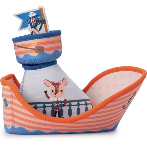 Jouet De Bain Bateau De Pirate Jack Rouge, Bleu, Gris