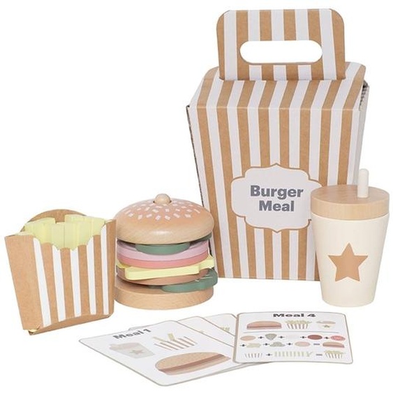 Jouet En Bois - Dinette - Burger Meal Beige