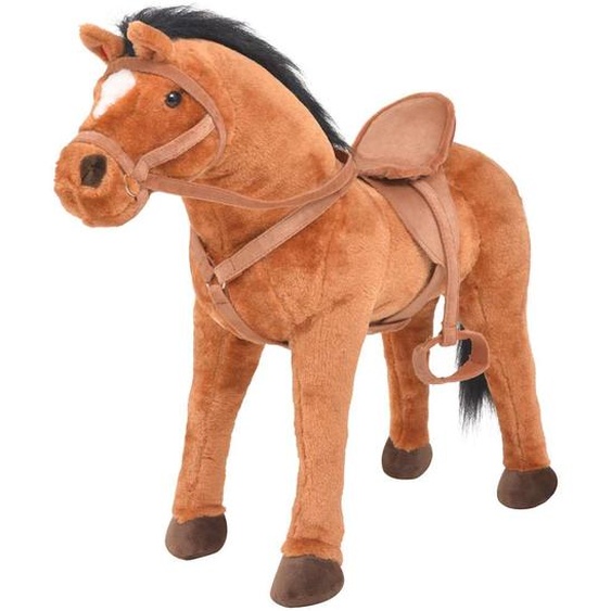 Jouet en peluche Cheval Marron