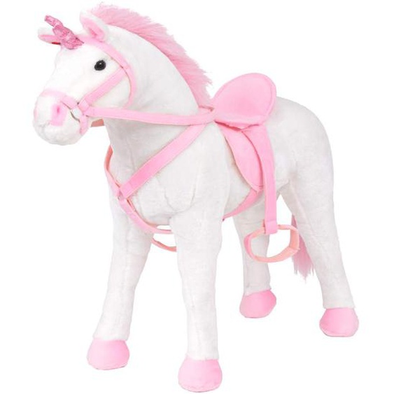 Jouet en peluche Licorne Blanc et rose XXL