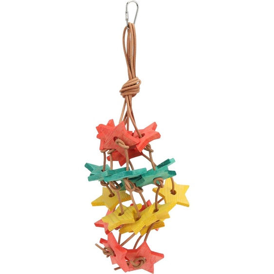 Jouet étoile en bois pour oiseaux Perroquet à mâcher pour perruches Perruche nymphe LovebirdColorful