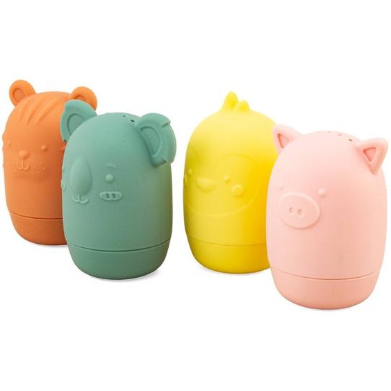 Jouets Bain Silicone Animaux Ludieau Orange