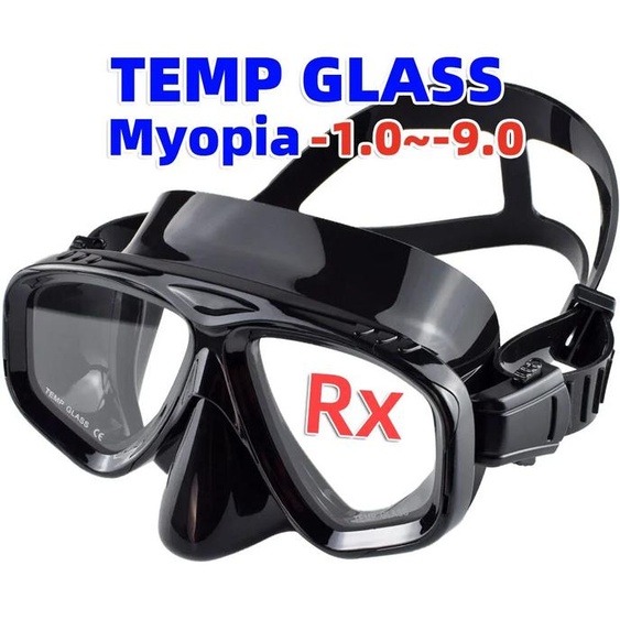 JoyMaySun Masque de plongée optique pour myopie, verre de plongée, lunettes de natation, lunettes trempées, lecture pour myopie,-1.0 à -9.0