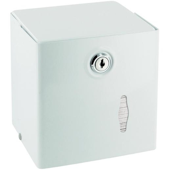 JVD Distributeur papier toilette époxy blanc carré pour paquets