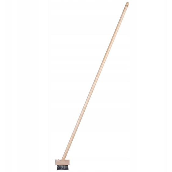 KADAX Balai pour pavés Sater, avec long manche en bois, balai pour pavés avec bord racleur, 13 cm