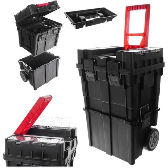 Kadax - Boîte à outils sur roulettes, grande valise datelier modulable