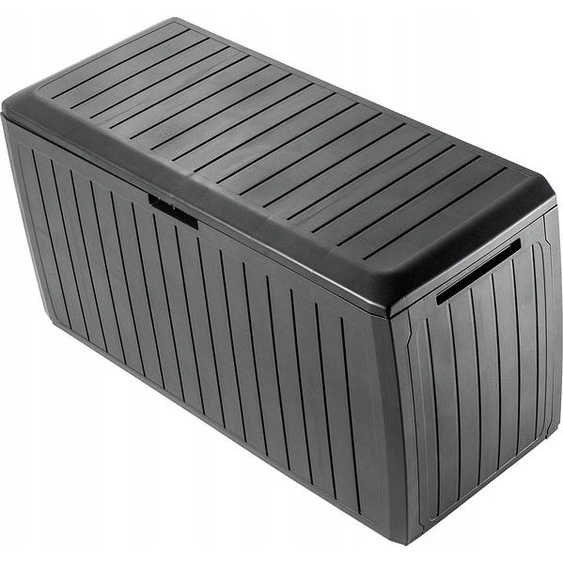 KADAX Coffre de jardin Amfisa, coffre de rangement en plastique, coffre de jardin, Anthracite, 290L, 116 cm