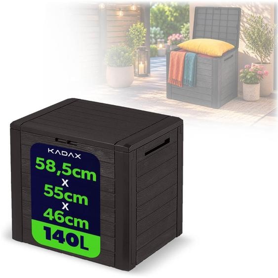 KADAX Coffre de jardin Grewena, Coffre de jardin pour jardin et terrasse, Coffre de jardin 140L