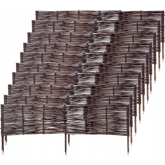 KADAX KADmankind-Palissade de jardin WUNICEF, clôture de pelouse splendide, 100x40cm, ensemble de 10 pièces