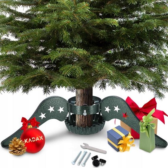 KADAX Support pour sapin de Noël en acier, support pour arbre, support stable pour sapin de Noël avec réservoir deau