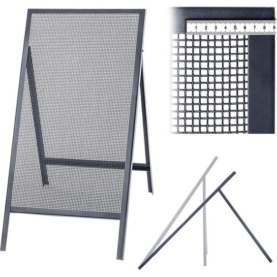 KADAX Tamis de chantier pour sable, terre, maçonnerie, 120x60cm, gravier, largeur de maille 6mm