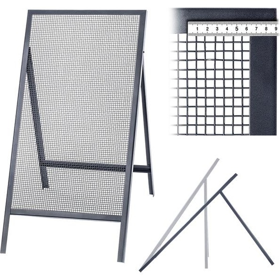 KADAX Tamis de chantier pour sable, terre, maçonnerie, 120x60cm, gravier, largeur de maille 8mm