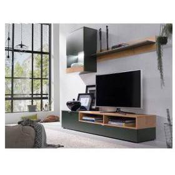 Kaki Ensemble meuble TV 175cm CHRISTA Kaki  - Panneaux de particules - 0