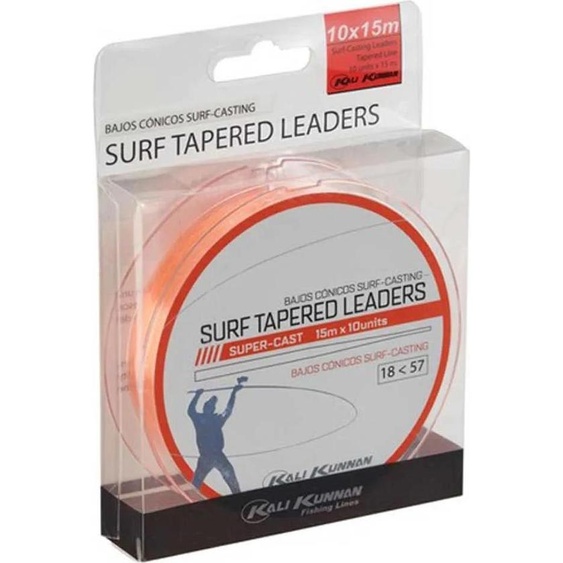 Kali Kunnan Surf 15 M Bas de ligne effilé Orange 0.160-0.520 mm Orange 0.160-0.520 mm