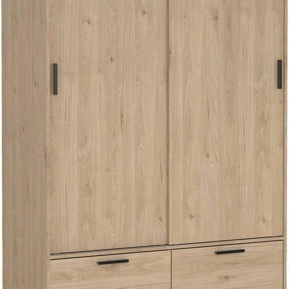 Kammuri - Armoire 2 Portes, 121x200h cm Chêne Marron, 2 Étagères