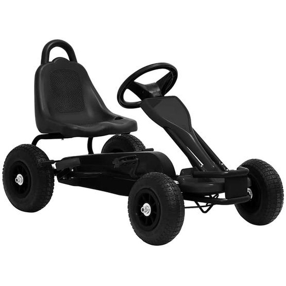 Kart à pédales avec pneus Noir